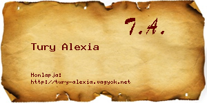 Tury Alexia névjegykártya